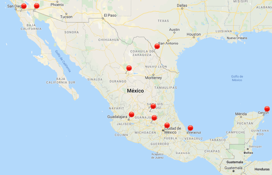 Mapa de hoteles